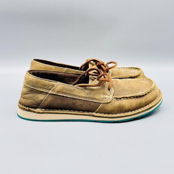 Ariat Shoes Womens 8 Brown Hilo Boat Cruiser Castaway Slip On Moc Toe Casual - Picture 1 of 12